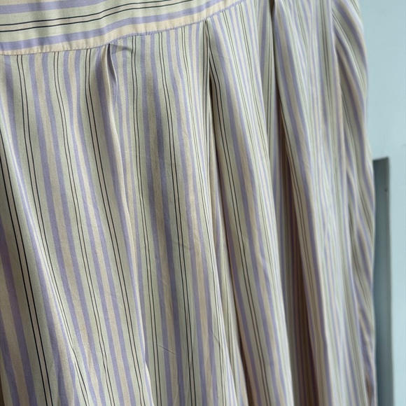 The Row Cream and Purple Striped Dress Shirt - Picture 5 of 6